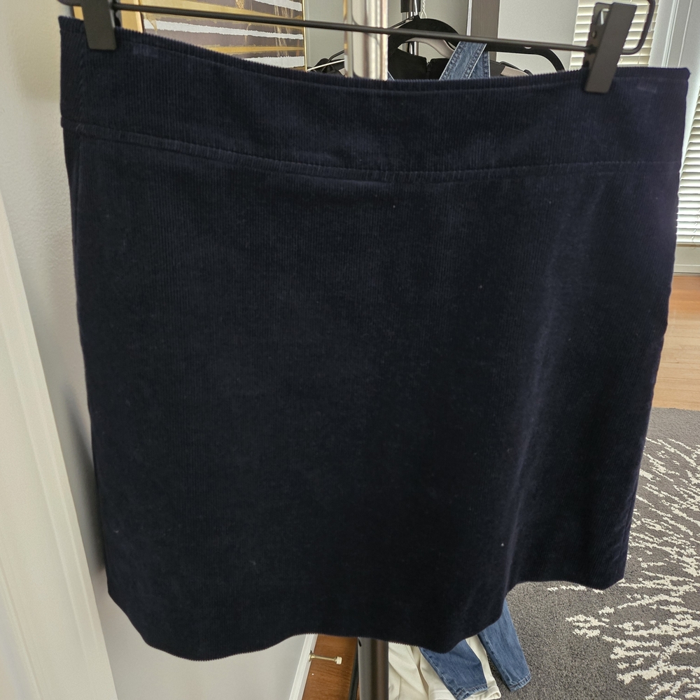 J. Crew Navy Corduroy Mini Skirt